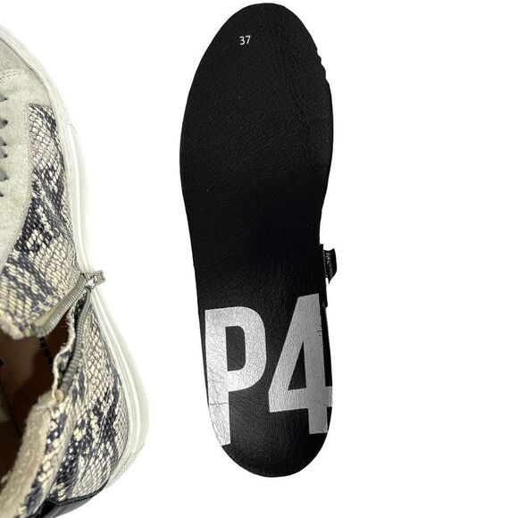 P448 Star2.0 mid top leather Sneakers in Silver‎ Python Sz 37 - Picture 9 of 11
